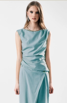 Блуза MilMil 1187 голубой  Блуза MilMil 1187 голубой