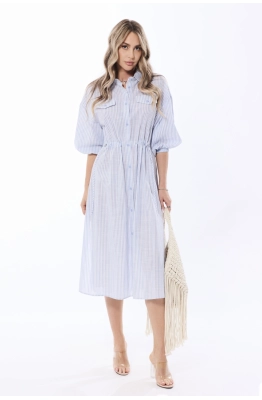 Платье Golden Valley 44196 бело-голубой 