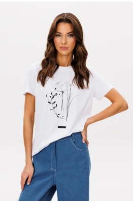 Футболка Фантазия Мод 5185 молочный  Футболка Фантазия Мод 5185 молочный