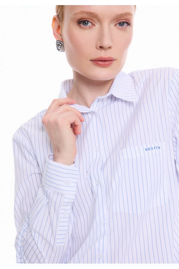 Блуза DEVITA 6035-1 полоска Блуза DEVITA 6035-1 полоска