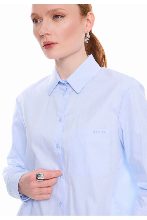 Блуза DEVITA 6035-1 голубой Блуза DEVITA 6035-1 голубой