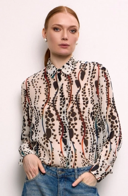 Блуза DEVITA 6035-2 черно-молочный 