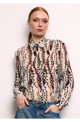 Блуза DEVITA 6035-2 черно-молочный 