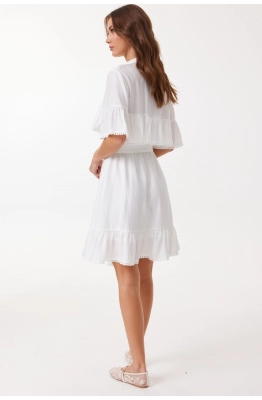 Платье Lyushe 4118 молочный 