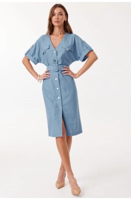 Платье Lyushe 4129 голубой  Платье Lyushe 4129 голубой