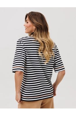 Джемпер GIZART 15380 черно-белая полоска  Джемпер GIZART 15380 черно-белая полоска