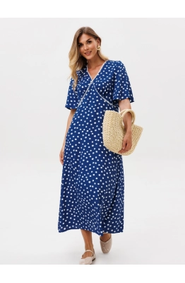 Платье GIZART 5400 синий в горошек  Платье GIZART 5400 синий в горошек