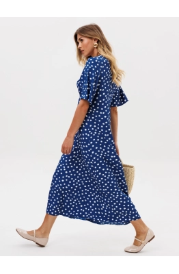 Платье GIZART 5400 синий в горошек  Платье GIZART 5400 синий в горошек