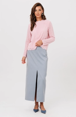 Юбка Buter 2987 серо-голубой  Юбка Buter 2987 серо-голубой