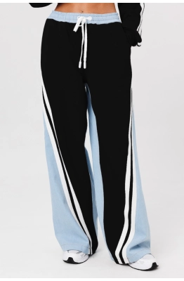 Брюки Buter 3136 черно-голубой 