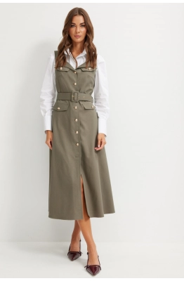 Сарафан Lyushe 4147 хаки 