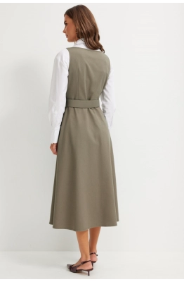 Сарафан Lyushe 4147 хаки Сарафан Lyushe 4147 хаки