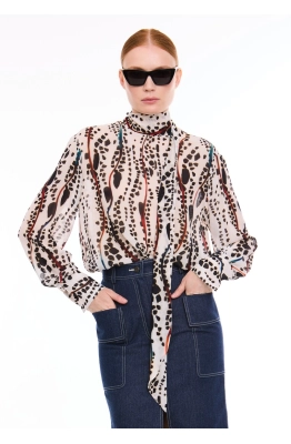 Блуза DEVITA 6028-2 молочный+черный 