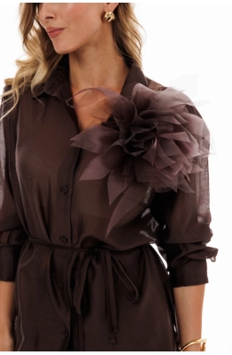 Брошь EOLA 0047 коричневый Брошь EOLA 0047 коричневый