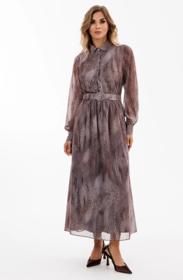 Платье EOLA 2899 серый/коричневый  Платье EOLA 2899 серый/коричневый