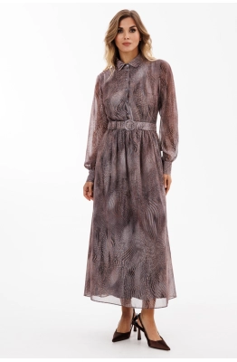 Платье EOLA 2899 серый/коричневый 