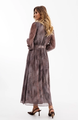 Платье EOLA 2899 серый/коричневый  Платье EOLA 2899 серый/коричневый