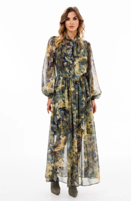 Платье EOLA 2900 хаки/синий  Платье EOLA 2900 хаки/синий