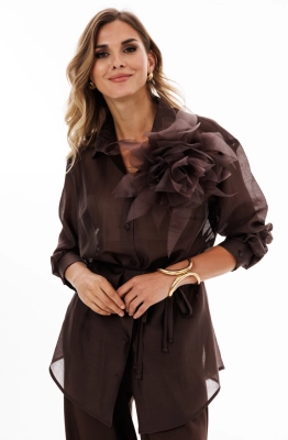 Блуза EOLA 2906 темный шоколад 