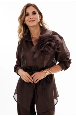 Блуза EOLA 2906 темный шоколад 