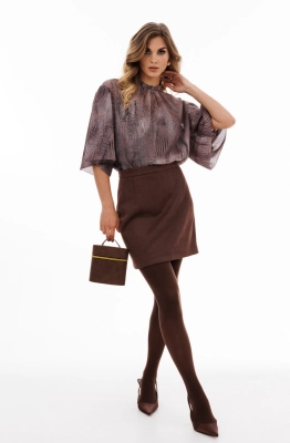 Блуза EOLA 2910 серый/коричневый 