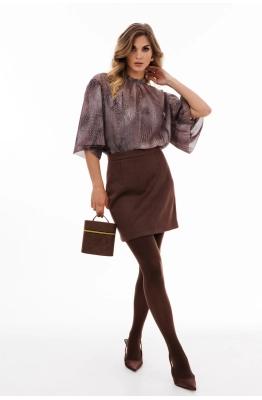 Блуза EOLA 2910 серый/коричневый 