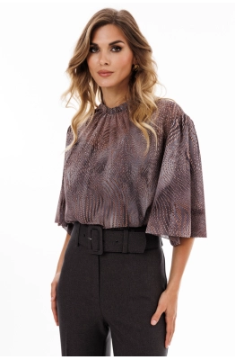 Блуза EOLA 2910.1 серый/коричневый 