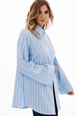 Блуза EOLA 2917 голубой в полоску 