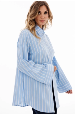 Блуза EOLA 2917 голубой в полоску 