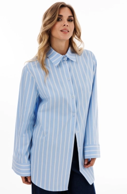 Блуза EOLA 2917 голубой в полоску Блуза EOLA 2917 голубой в полоску
