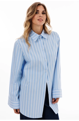 Блуза EOLA 2917 голубой в полоску 