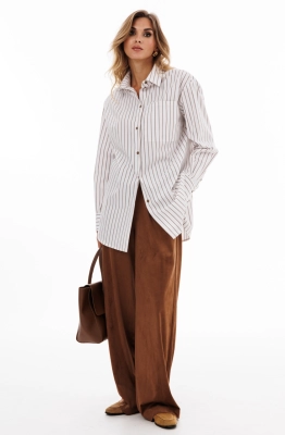 Блуза EOLA 2919 молочный в полоску  