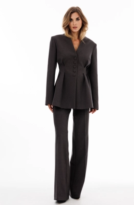 Брюки EOLA 2925 серо-коричневый меланж 