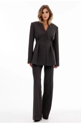 Брюки EOLA 2925 серо-коричневый меланж 