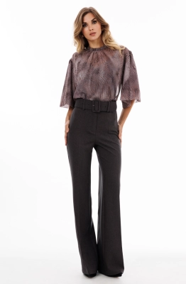 Брюки EOLA 2925.1 серо-коричневый меланж 