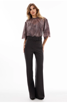 Брюки EOLA 2925.1 серо-коричневый меланж 