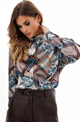 Блуза EOLA 2928 бежевый с принтом Блуза EOLA 2928 бежевый с принтом