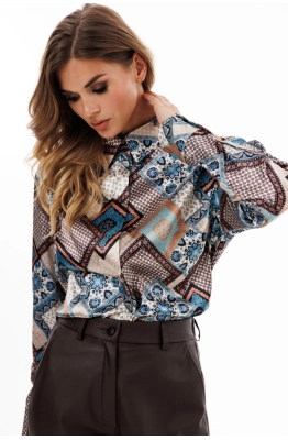 Блуза EOLA 2928 бежевый с принтом Блуза EOLA 2928 бежевый с принтом