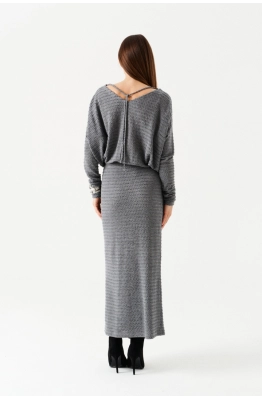 Платье ELLETTO LIFE 1103 серый 
