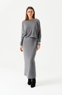 Платье ELLETTO LIFE 1103 серый  Платье ELLETTO LIFE 1103 серый