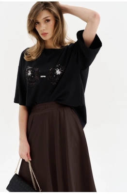 Юбка SODA 4832 шоколад Юбка SODA 4832 шоколад