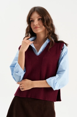 Жилет RomGil РВ0273-ШЕ5 бордовый  Жилет RomGil РВ0273-ШЕ5 бордовый