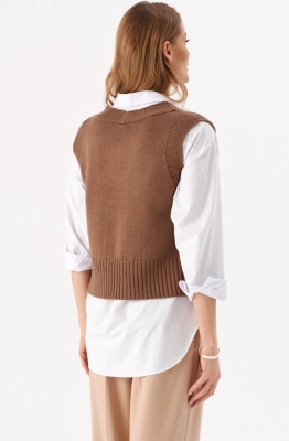 Жилет RomGil РВ0273-ШЕ5 коричневый  Жилет RomGil РВ0273-ШЕ5 коричневый