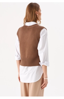 Жилет RomGil РВ0273-ШЕ5 коричневый Жилет RomGil РВ0273-ШЕ5 коричневый