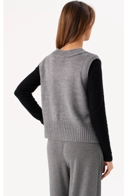 Жилет RomGil РВ0273-ШЕ5 серый Жилет RomGil РВ0273-ШЕ5 серый