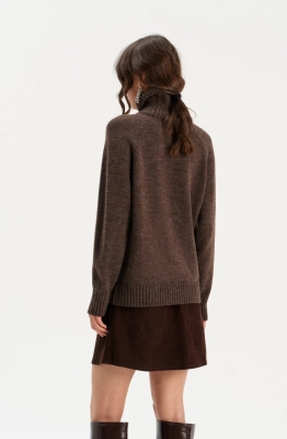 Свитер RomGil РВ0299-ШЕ5 коричневый меланж  Свитер RomGil РВ0299-ШЕ5 коричневый меланж