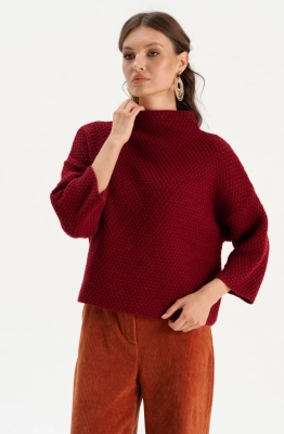 Джемпер RomGil РВ0300-ШЕ5 красновато-бордовый 