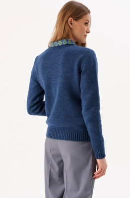 Джемпер RomGil РВ0310-ШЕ5 индиго  Джемпер RomGil РВ0310-ШЕ5 индиго