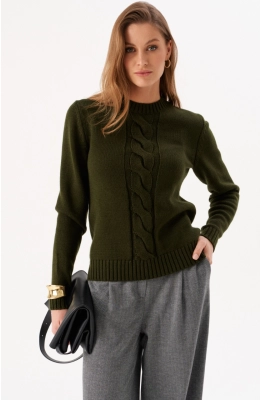 Джемпер RomGil РВ0310-ШЕ5 темно-оливковый 