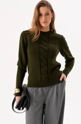 Джемпер RomGil РВ0310-ШЕ5 темно-оливковый 